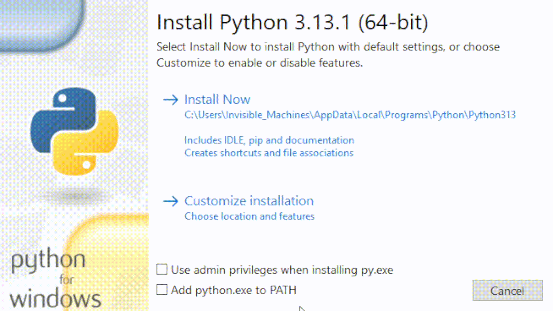Installing Python